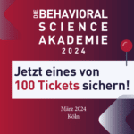 Behavioral Science Akademie 2024: Ein Banner mit Informationen zum Event.